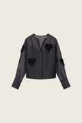 Fabienne Chapot Nadia Blouse Black October by Fabienne Chapot black blouse with hearts Shop Fabienne Chapot at Dotique