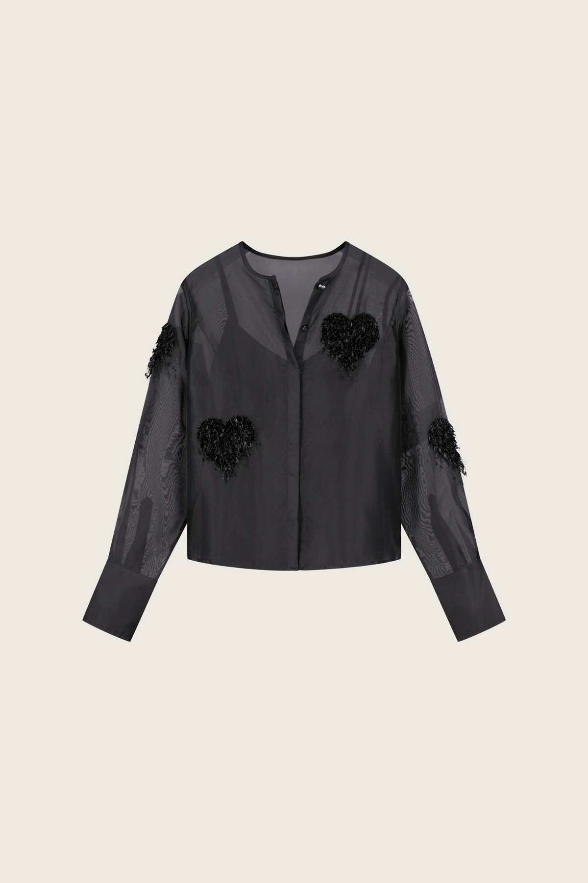 Fabienne Chapot Nadia Blouse Black October by Fabienne Chapot black blouse with hearts Shop Fabienne Chapot at Dotique