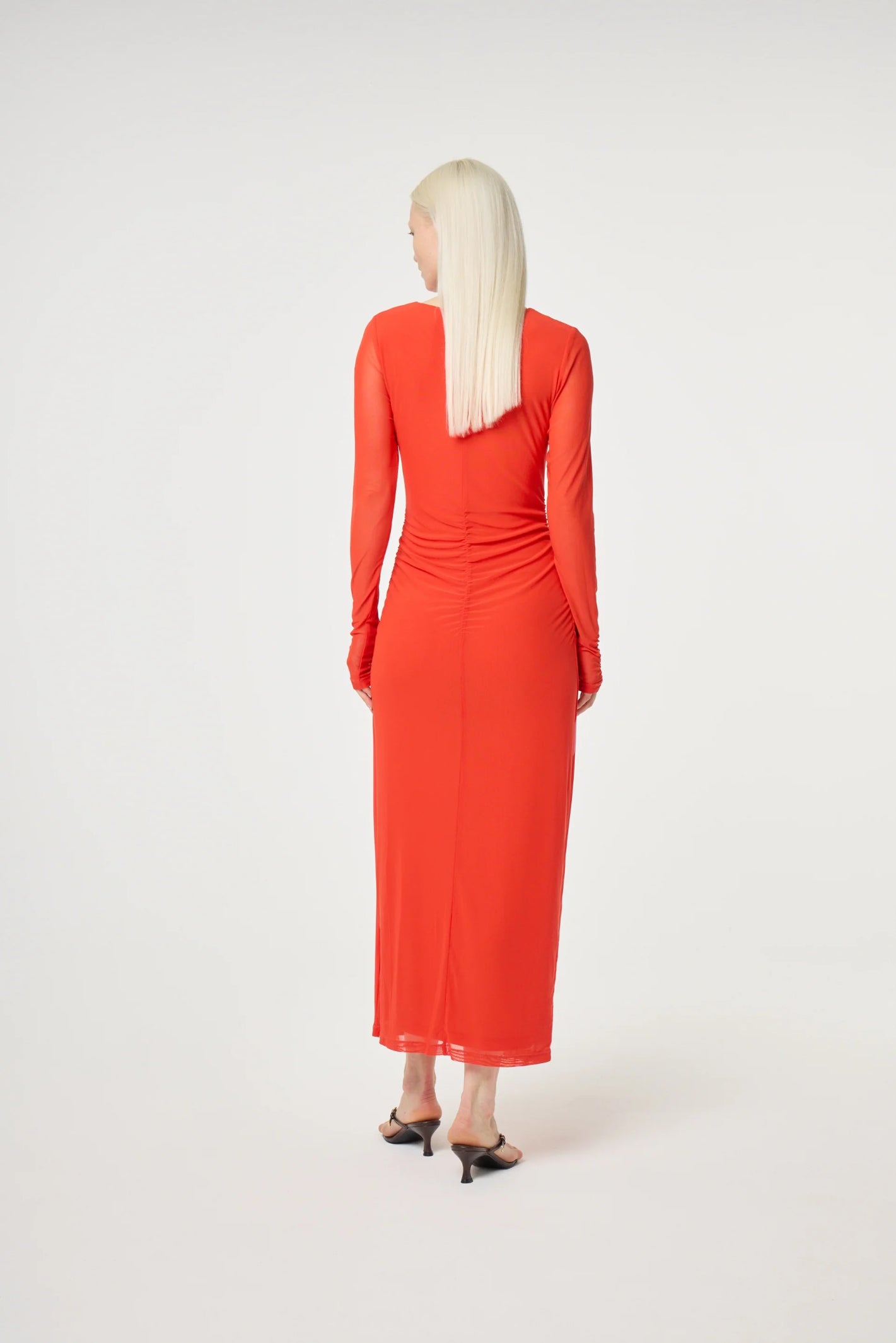 Model wearing Fabienne Chapot Sionara Dress Red/Pink by Fabienne Chapot, shop Fabienne Chapot at Dotique online.