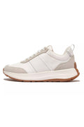 Fitflop F - Mode Flow Fabric/Suede/Leather Flatform Sneaker Urban White - Dotique