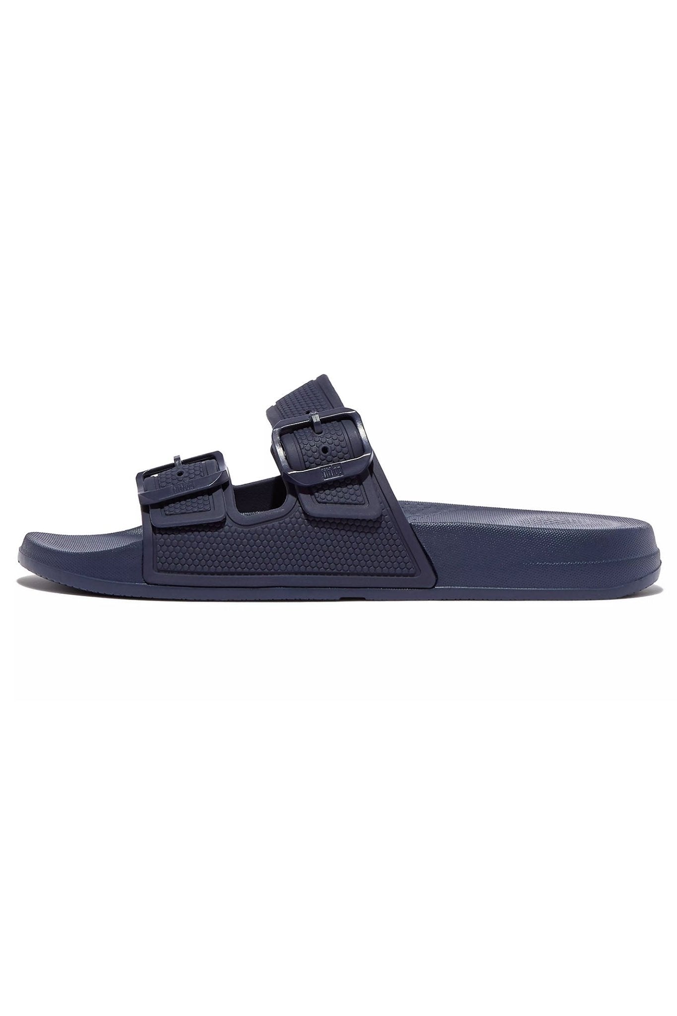 Fitflop Iqushion Midnight Navy Two Bar Buckle Slider - Dotique
