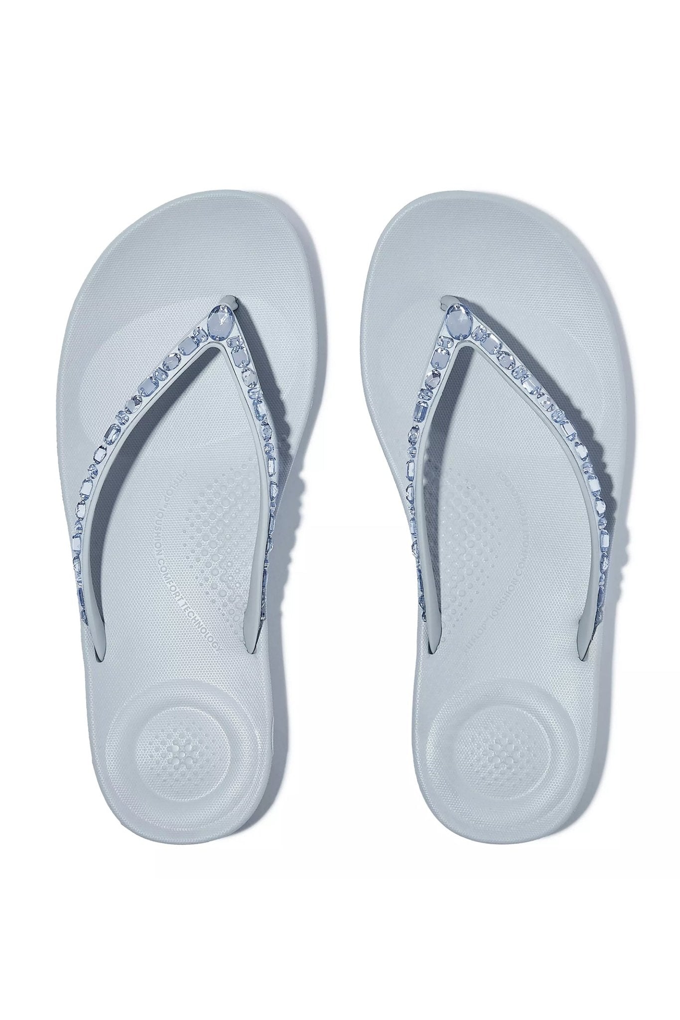 Fitflop Iqushion Multi - Crystal Ergonomic Flip - Flops Quiet Blue - Dotique
