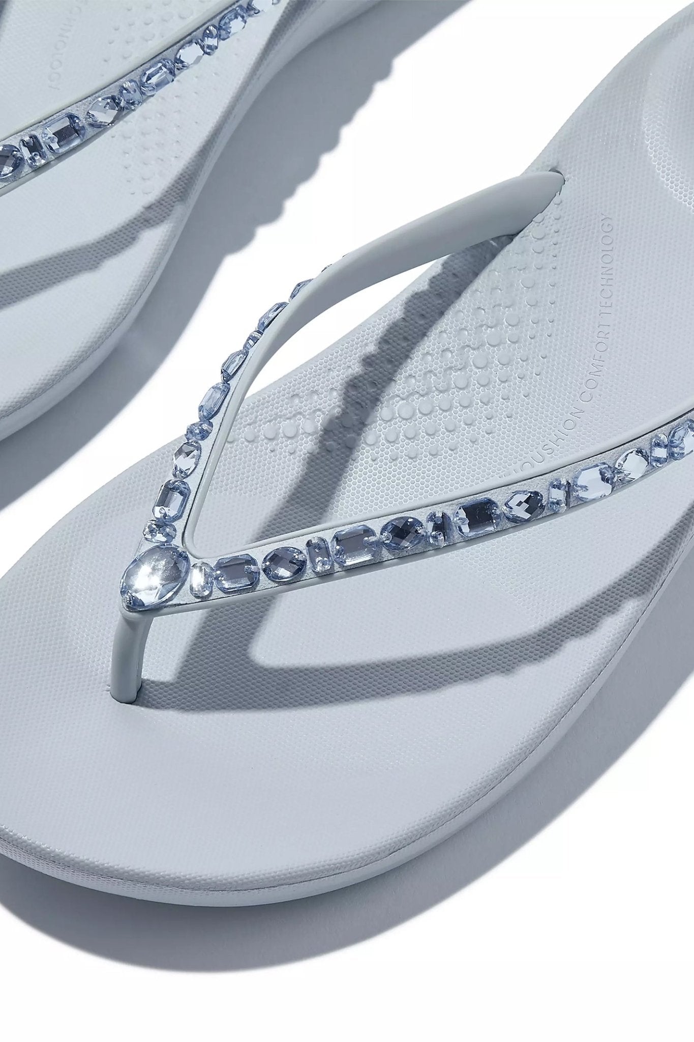 Fitflop Iqushion Multi - Crystal Ergonomic Flip - Flops Quiet Blue - Dotique