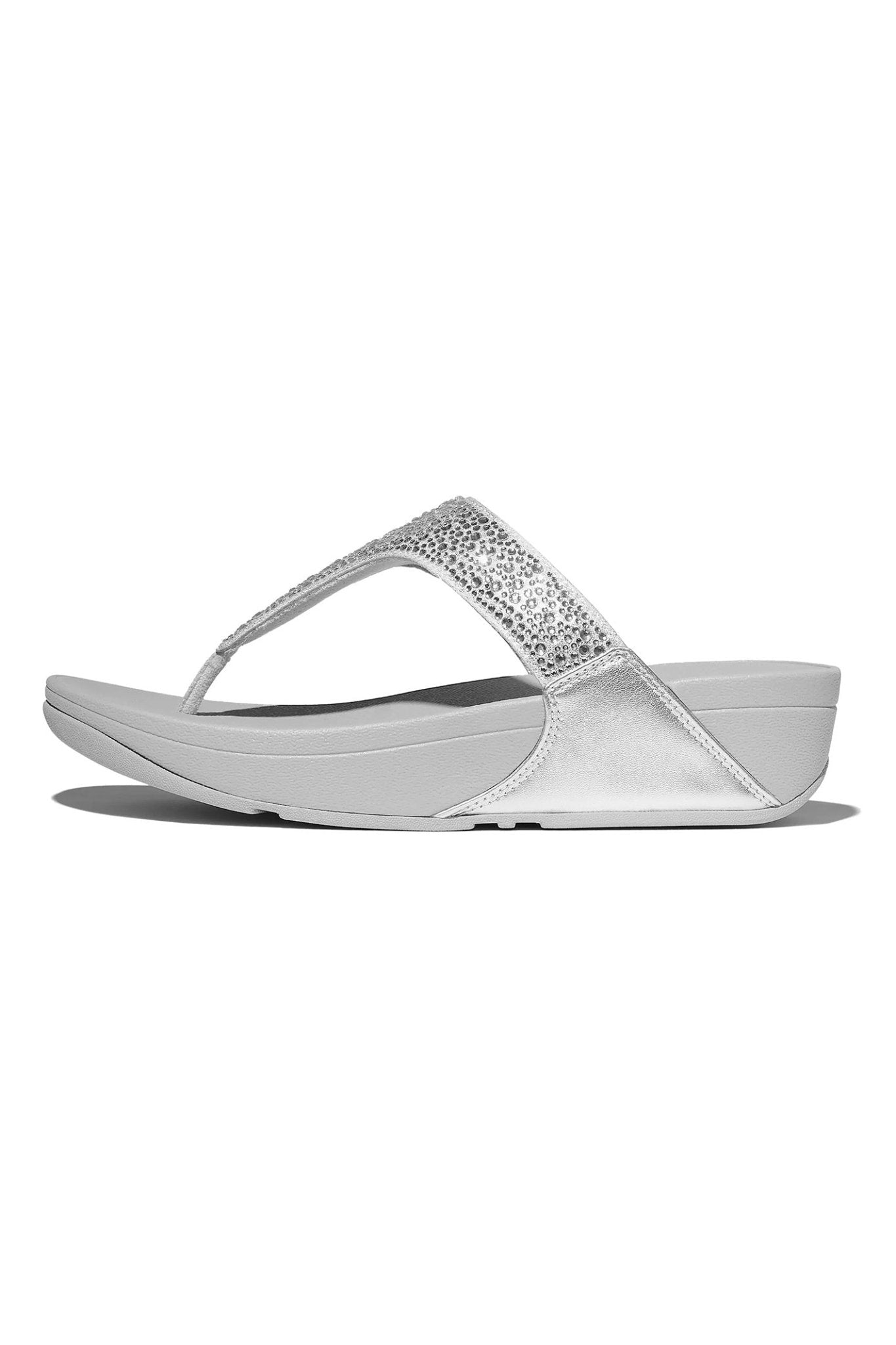 Fitflop Lulu Crystal - Mix Toe - Post Sandals Silver - Dotique