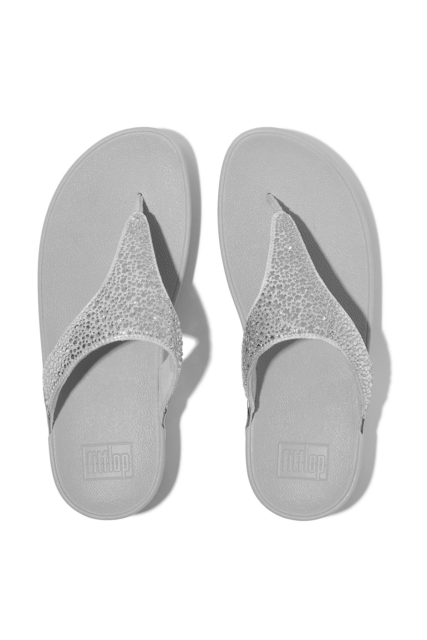 Fitflop Lulu Crystal - Mix Toe - Post Sandals Silver - Dotique