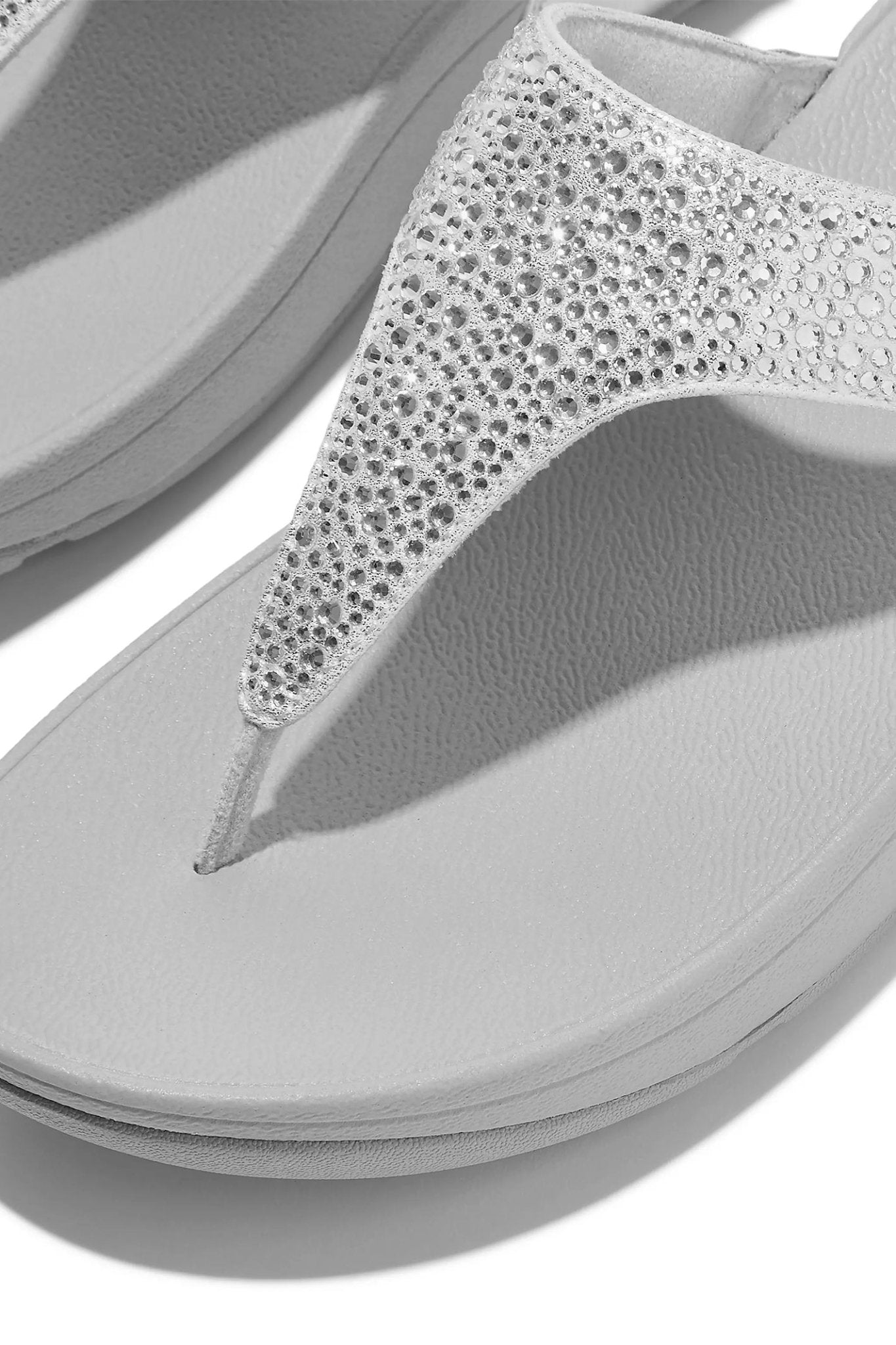 Fitflop Lulu Crystal - Mix Toe - Post Sandals Silver - Dotique