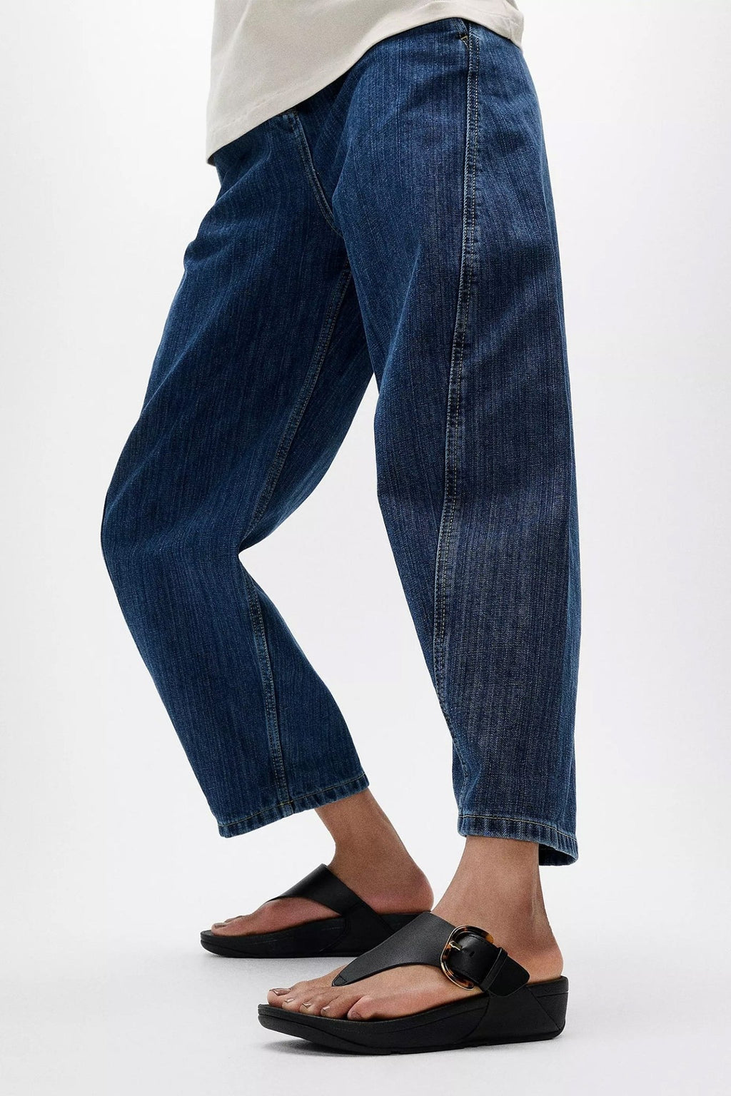 Fitflop Lulu Resin - Buckle Leather Toe - Post Sandals All Black - Dotique