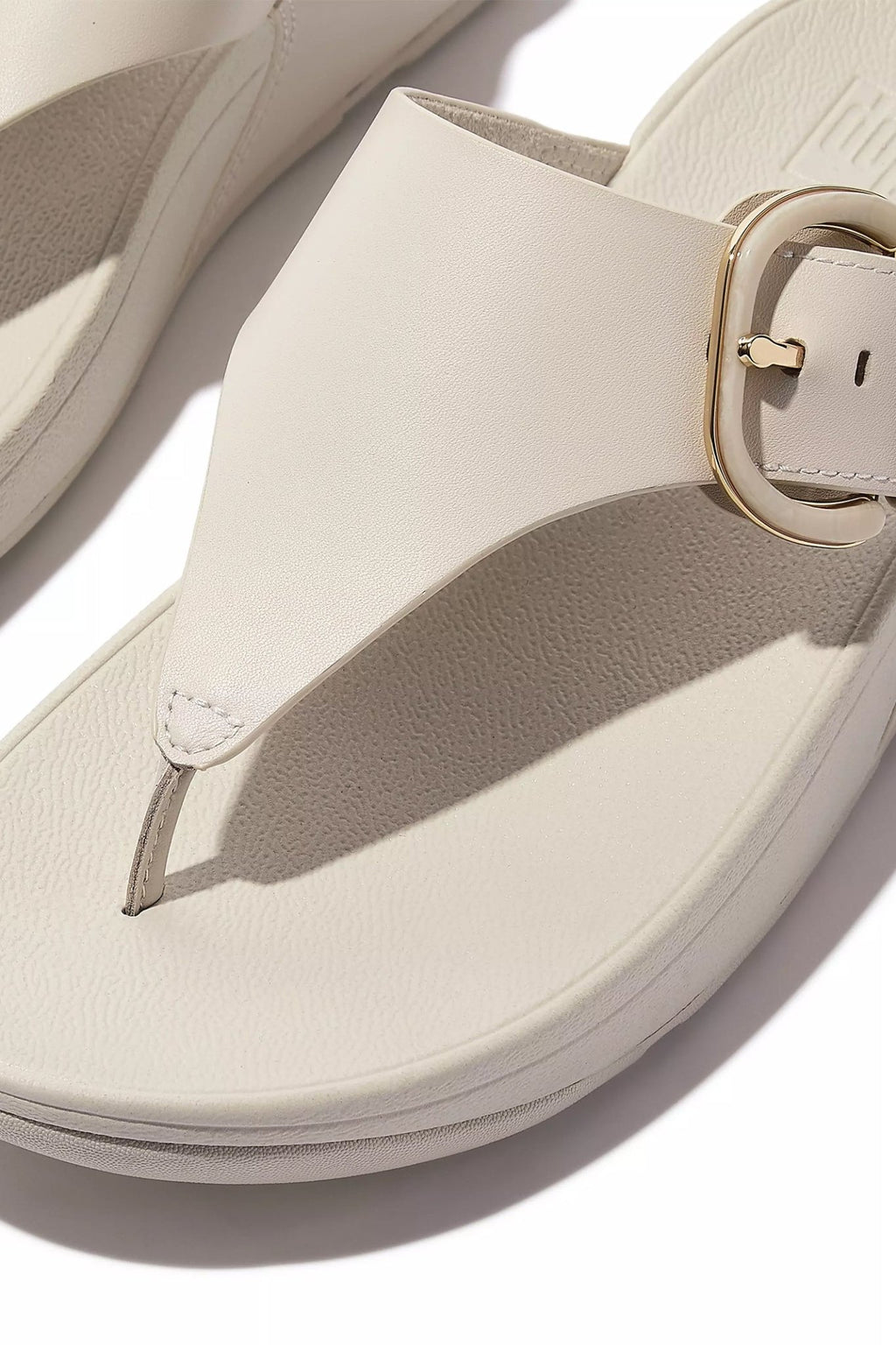 Fitflop Lulu Resin - Buckle Leather Toe - Post Sandals Paris Beige - Dotique