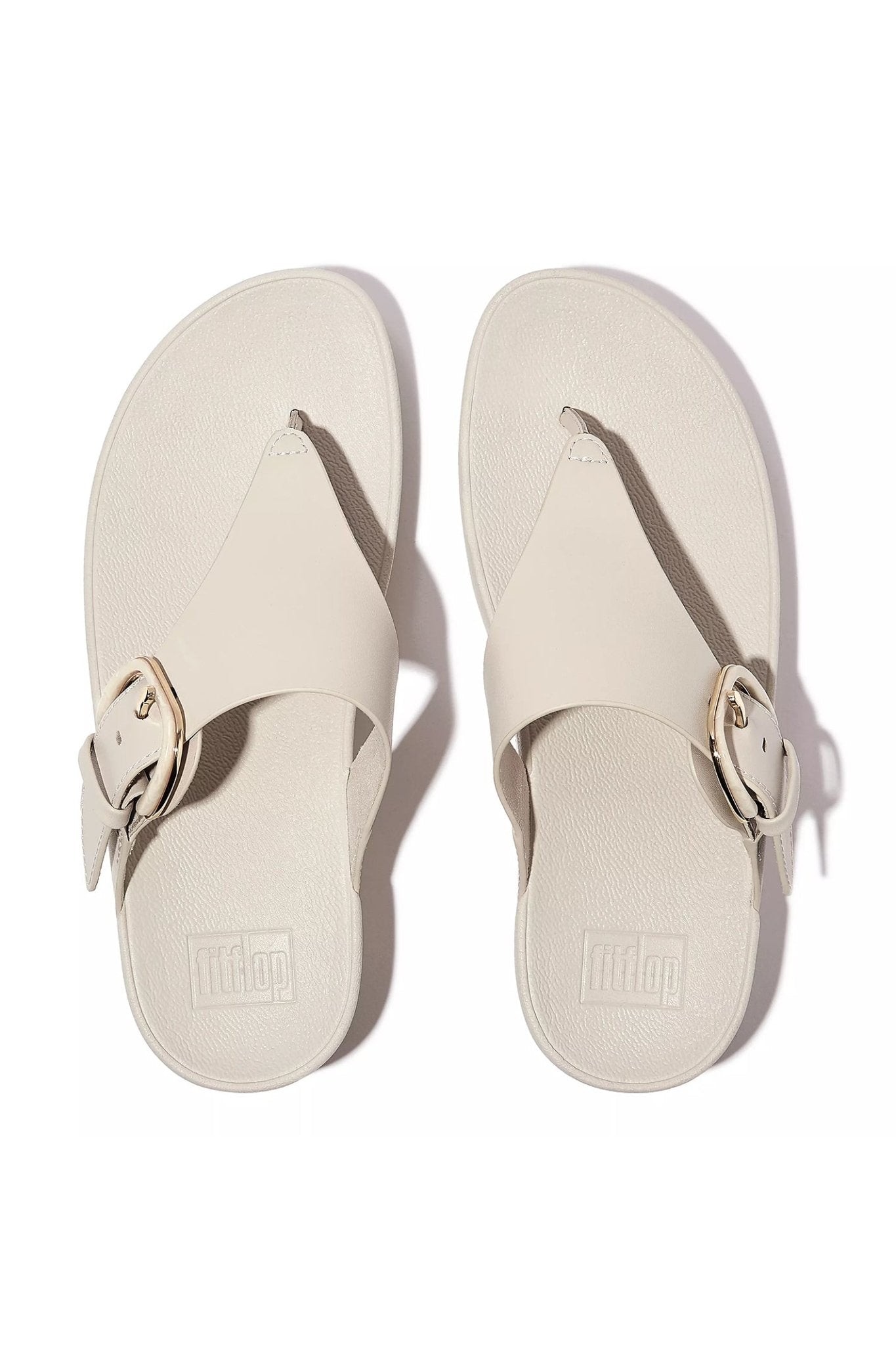Fitflop Lulu Resin - Buckle Leather Toe - Post Sandals Paris Beige - Dotique