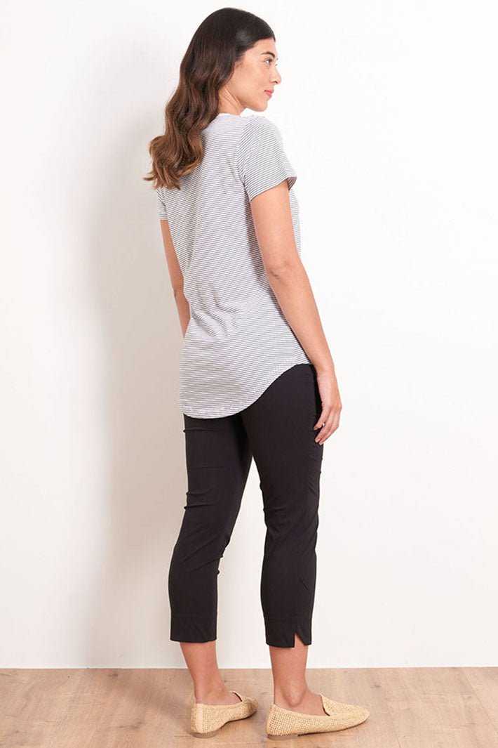 Foil 4901 Trapeze Black Cropped Trousers - Dotique