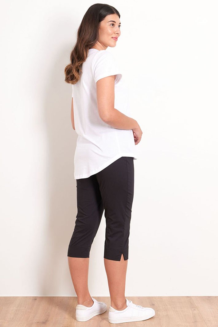 Foil 6971 Trapeze Black Cropped Trousers - Dotique