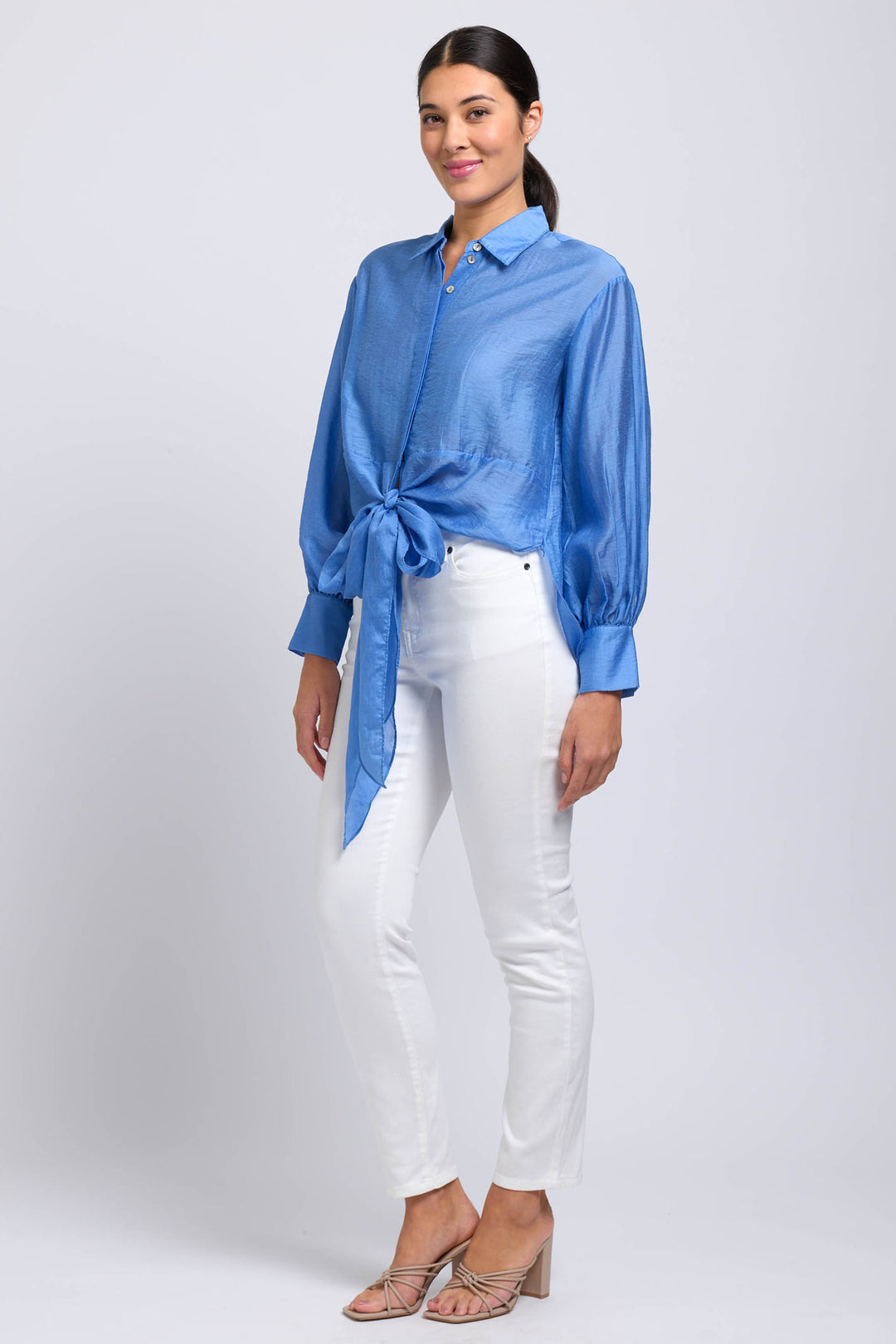 Foil FO7879 Knot To Be Missed Blouse Peri Blue - Dotique