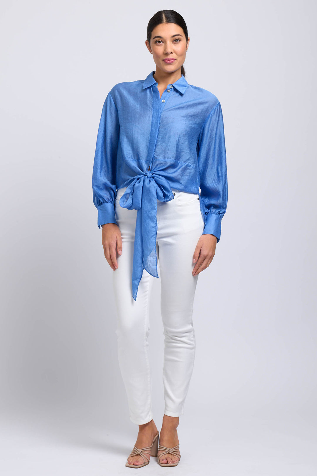 Foil FO7879 Knot To Be Missed Blouse Peri Blue - Dotique