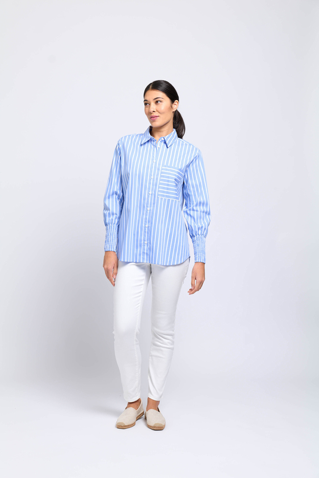 Foil FO7954 Off The Cuff Shirt Blue Stripe Cotton Shirt
