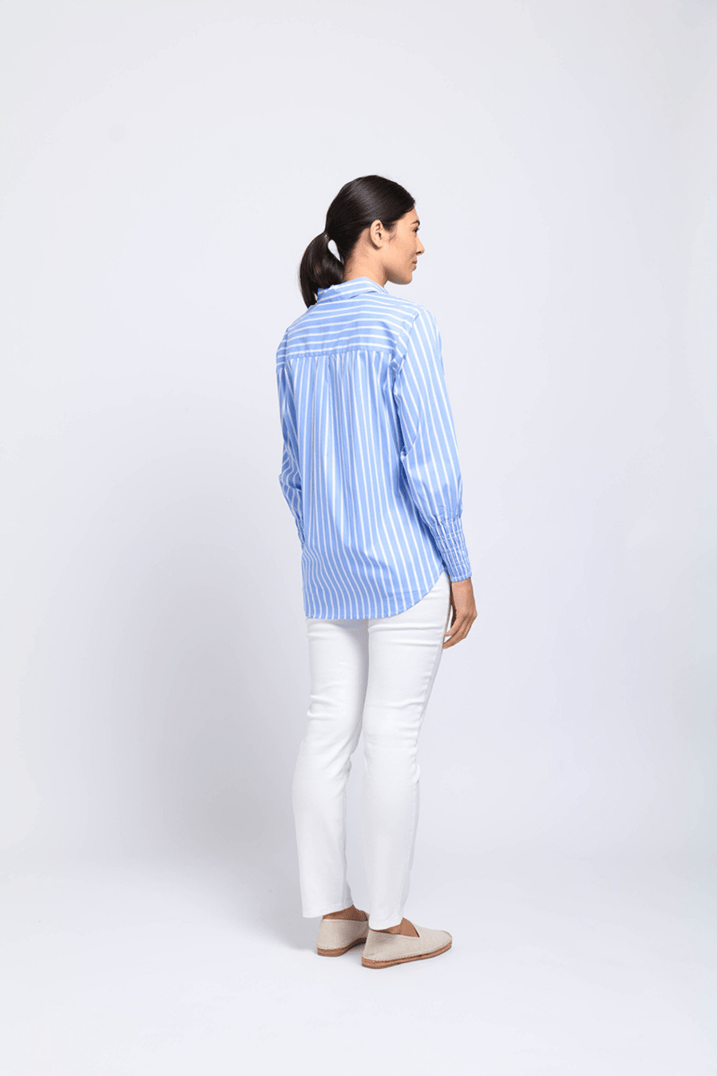 Foil FO7954 Off The Cuff Shirt Blue Stripe Cotton Shirt - Dotique