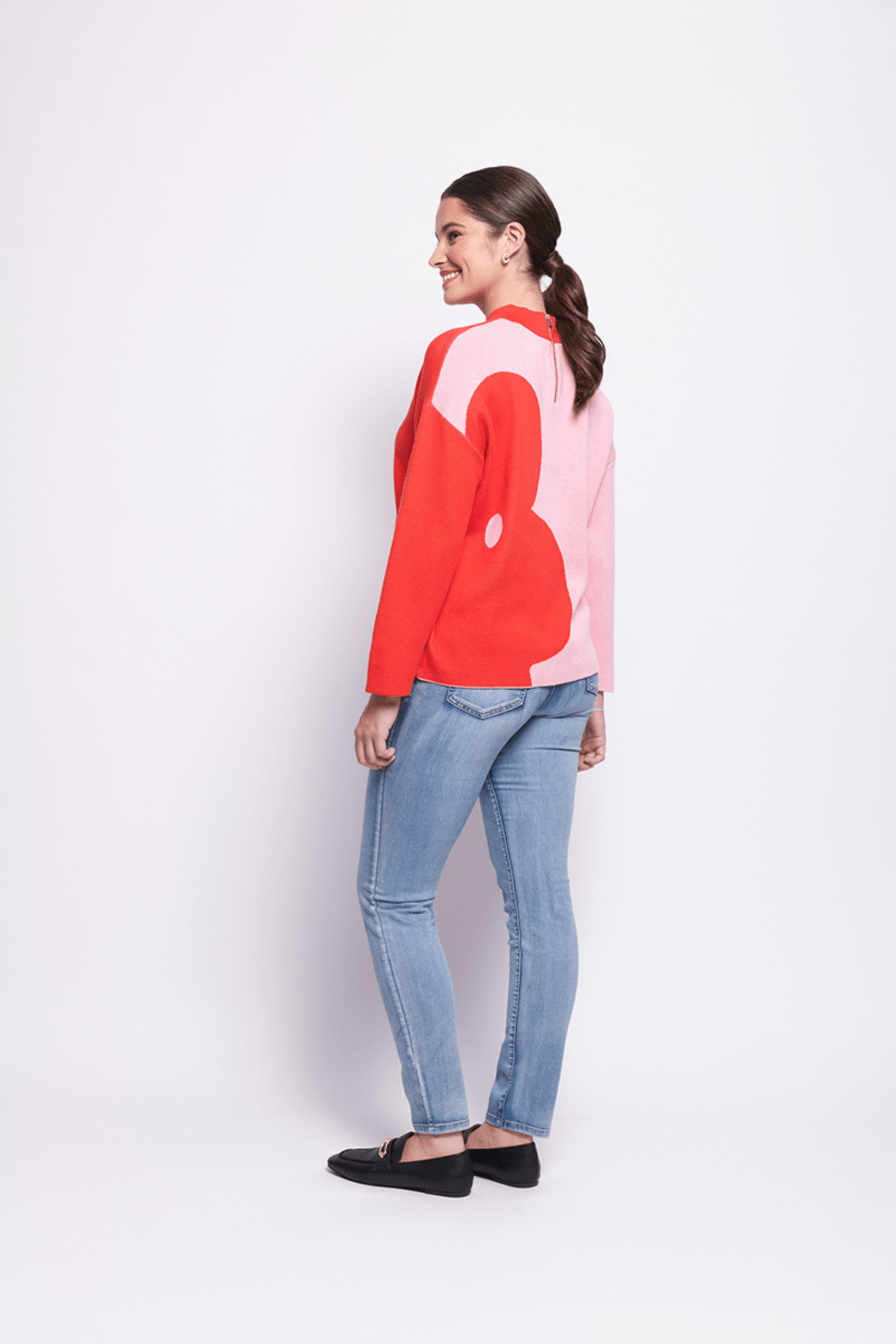Foil FO8091 Orange Flower Zip Code Jumper - Dotique - Foil