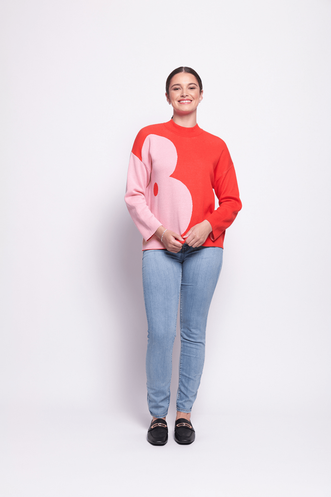 Foil FO8091 Orange Flower Zip Code Jumper - Dotique - Foil
