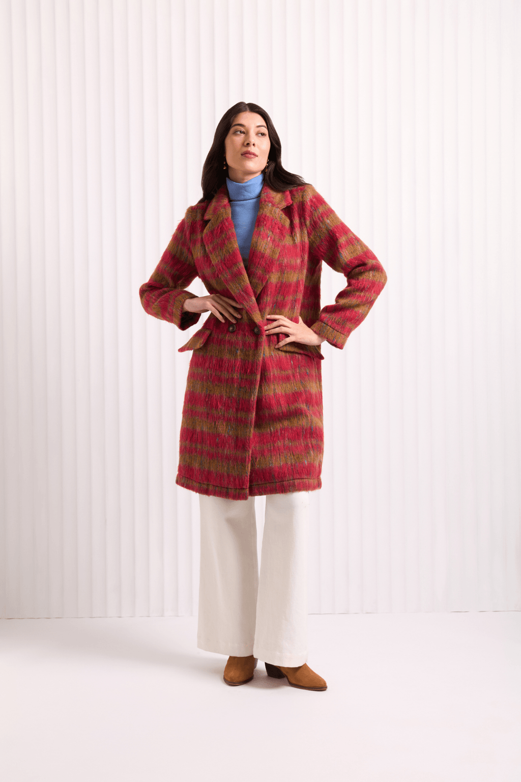 Foil FO8155 Firebird Orange/ Multi Blue Chella Coat - Dotique - Foil