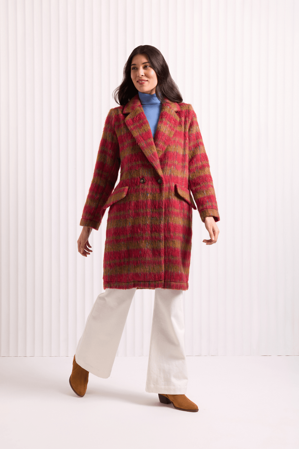 Foil FO8155 Firebird Orange/ Multi Blue Chella Coat - Dotique - Foil