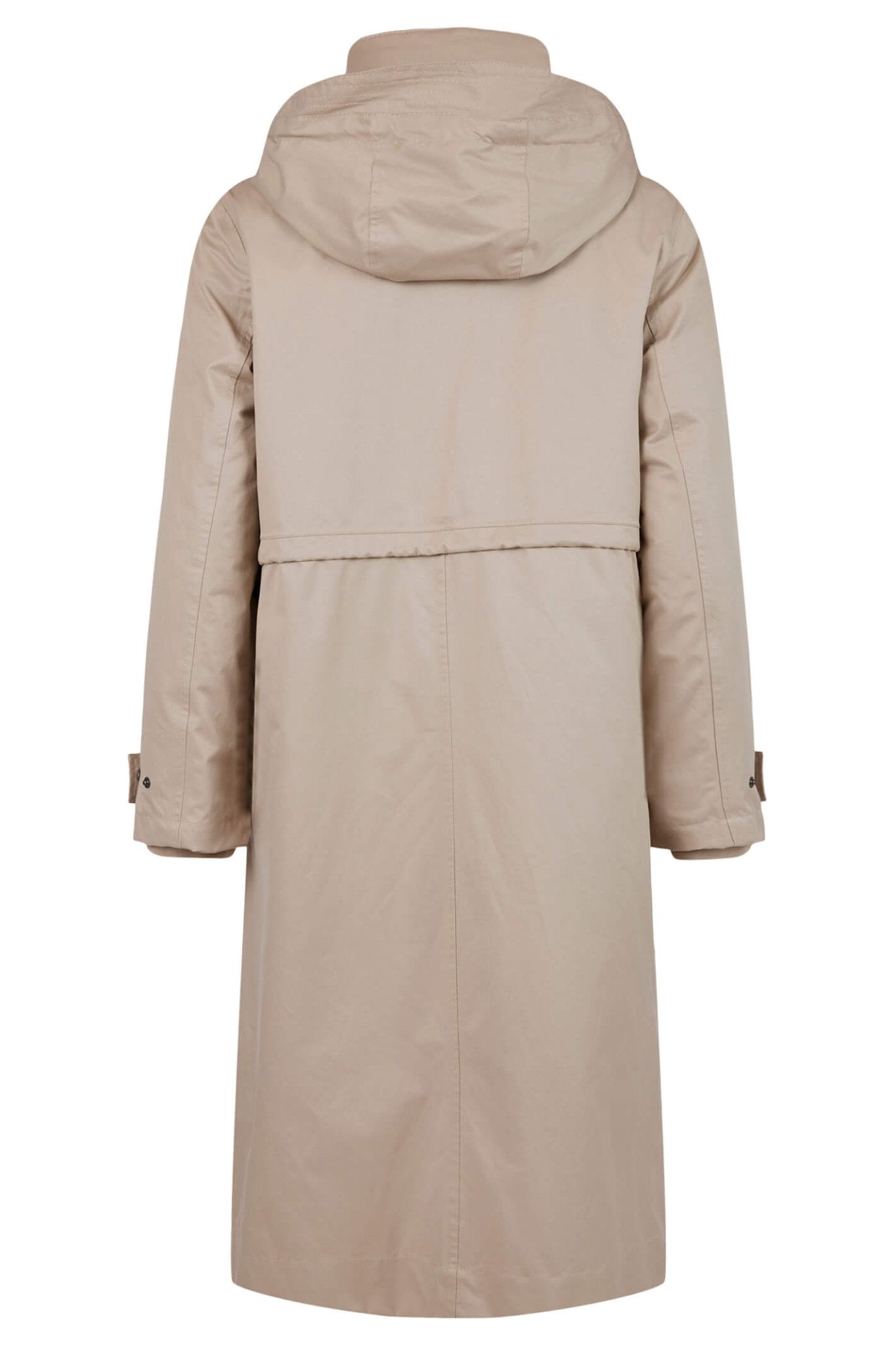 Frandsen 00760-00292-13 Beige High Neck Hooded Coat - Dotique Chesterfield