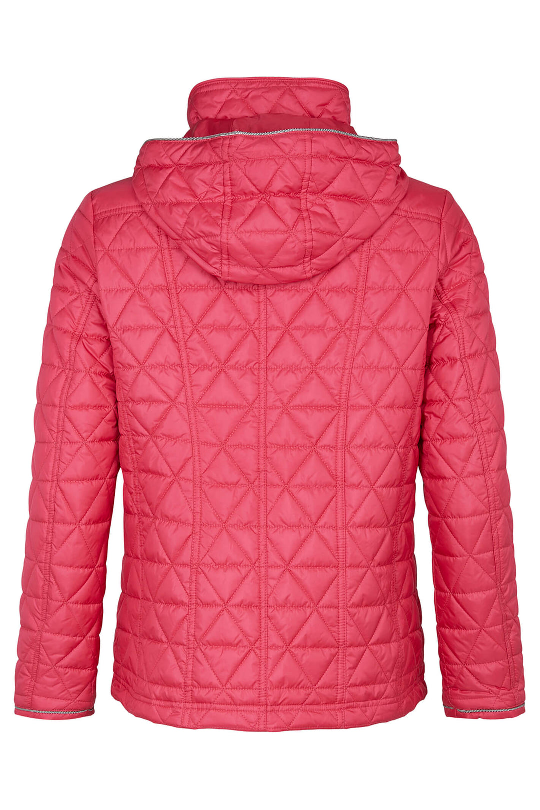 Frandsen 435-321-43 Pink Quilted Hooded High Neck Jacket - Dotique