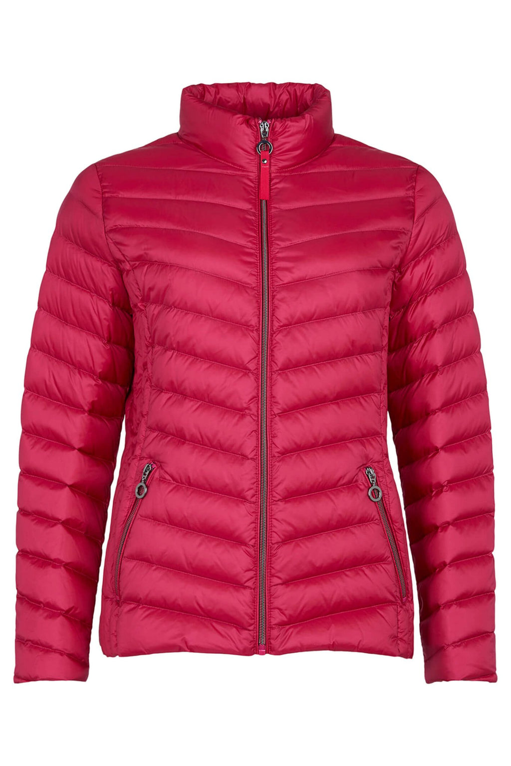 Frandsen 528-588-44 Fuchsia Pink Padded Zip Front Jacket - Dotique