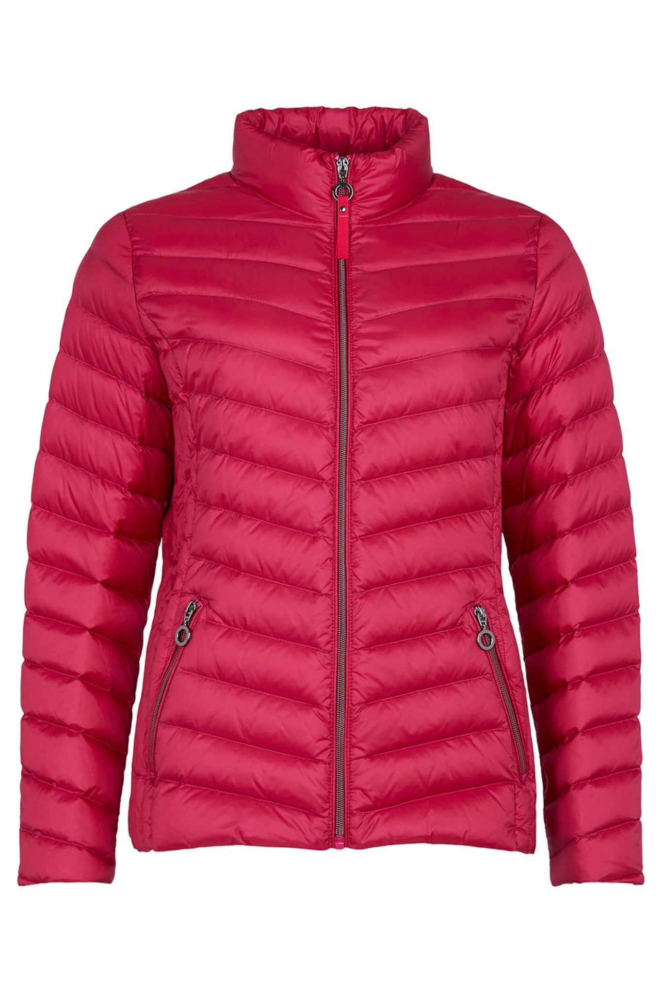 Frandsen 528-588-44 Fuchsia Pink Padded Zip Front Jacket - Dotique