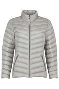 Frandsen 528-588-44 Silver Grey Padded Zip Front Jacket - Dotique
