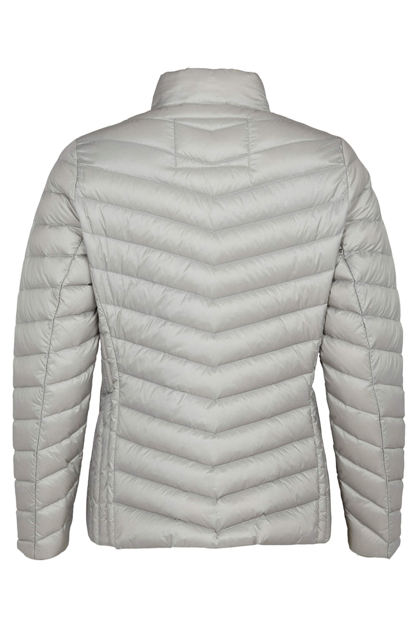 Frandsen 528-588-44 Silver Grey Padded Zip Front Jacket - Dotique