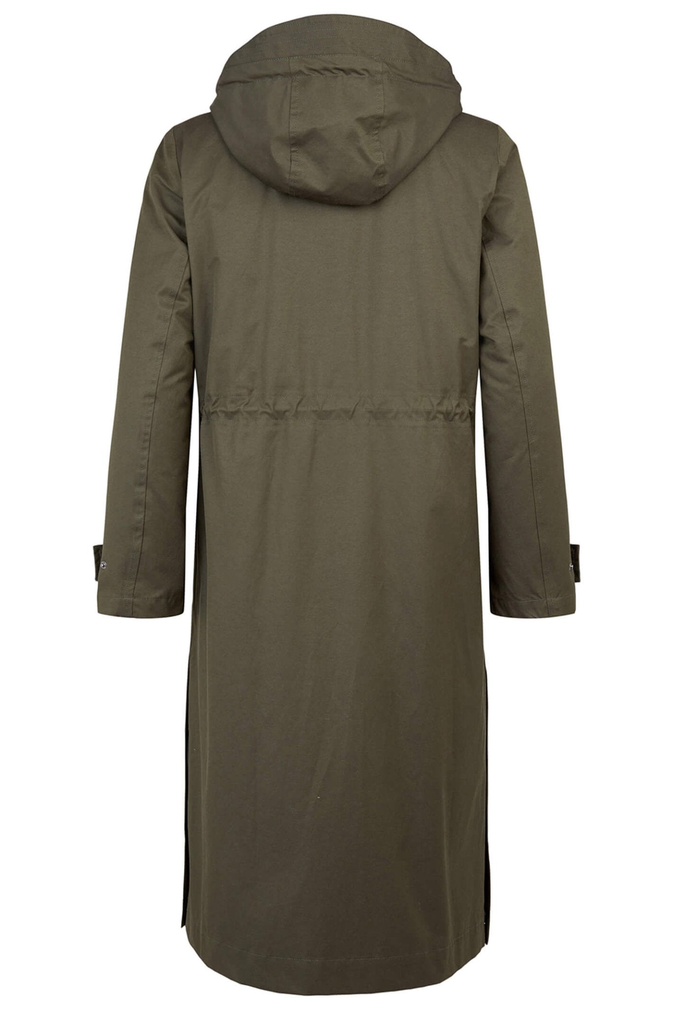 Frandsen 560-292-89 Green Two Piece Long Raincoat With Hood - Dotique