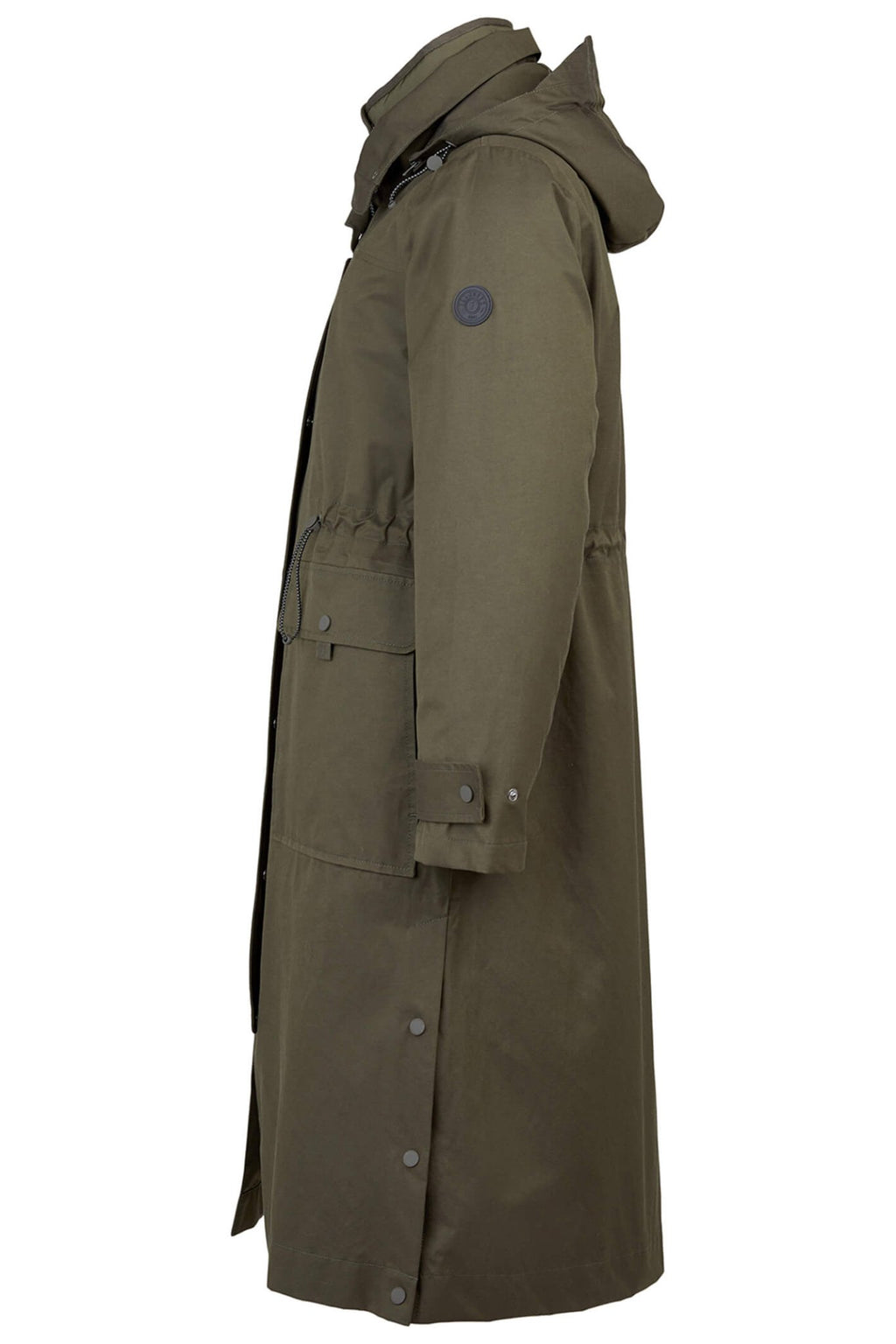 Frandsen 560-292-89 Green Two Piece Long Raincoat With Hood - Dotique