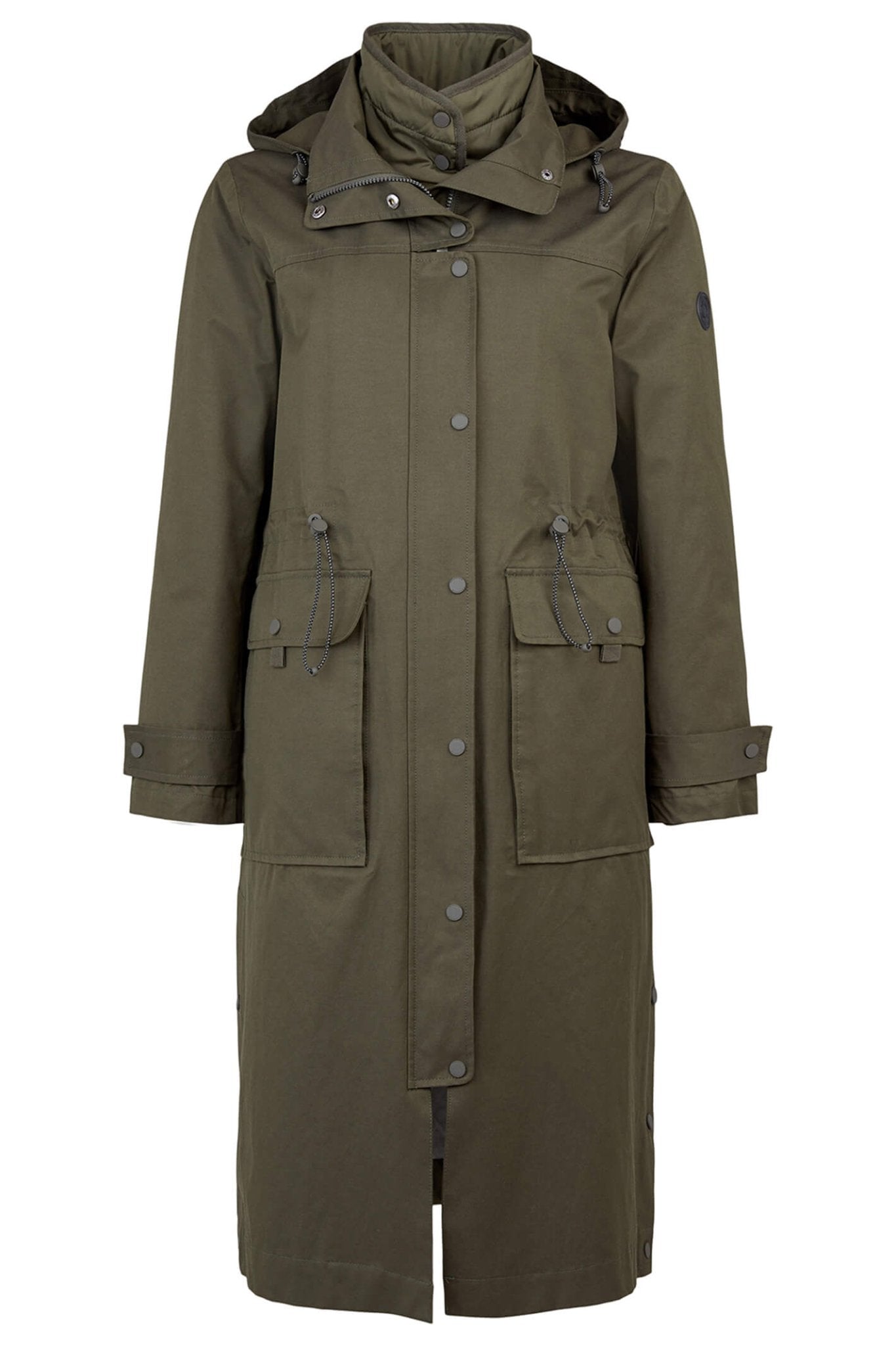 Frandsen 560-292-89 Green Two Piece Long Raincoat With Hood - Dotique