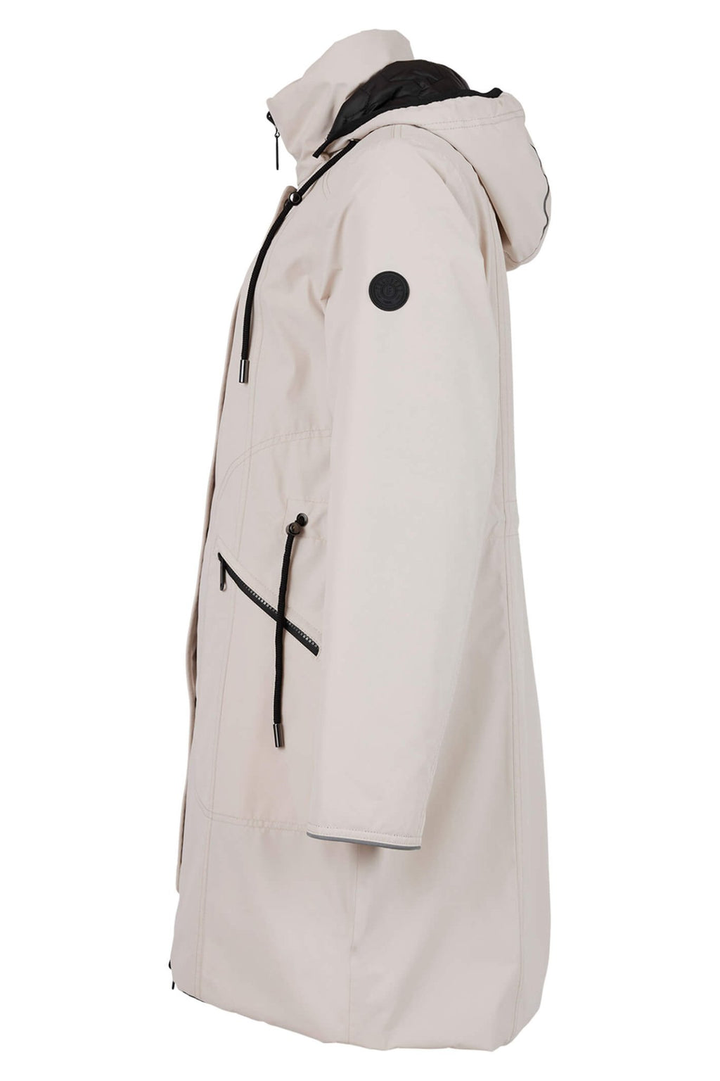 Frandsen 756-448-1190 Stone Black Reversible Quilted Rain Coat - Dotique