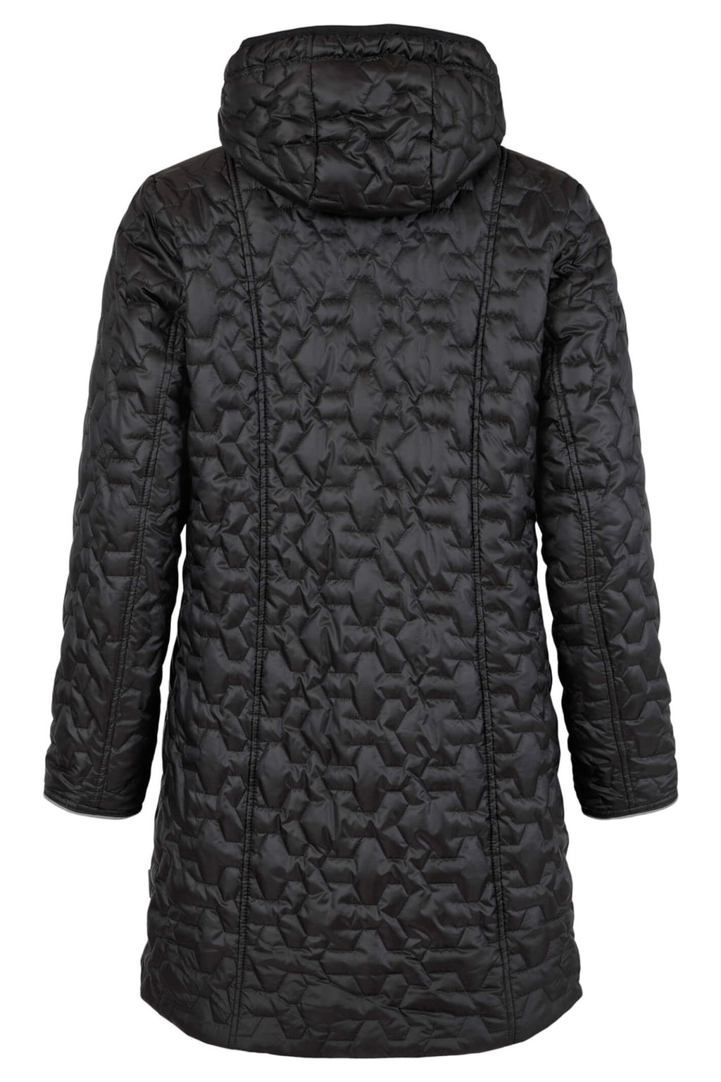 Frandsen 756-448-1190 Stone Black Reversible Quilted Rain Coat - Dotique