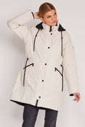 Frandsen 756-448-1190 Stone Black Reversible Quilted Rain Coat - Dotique