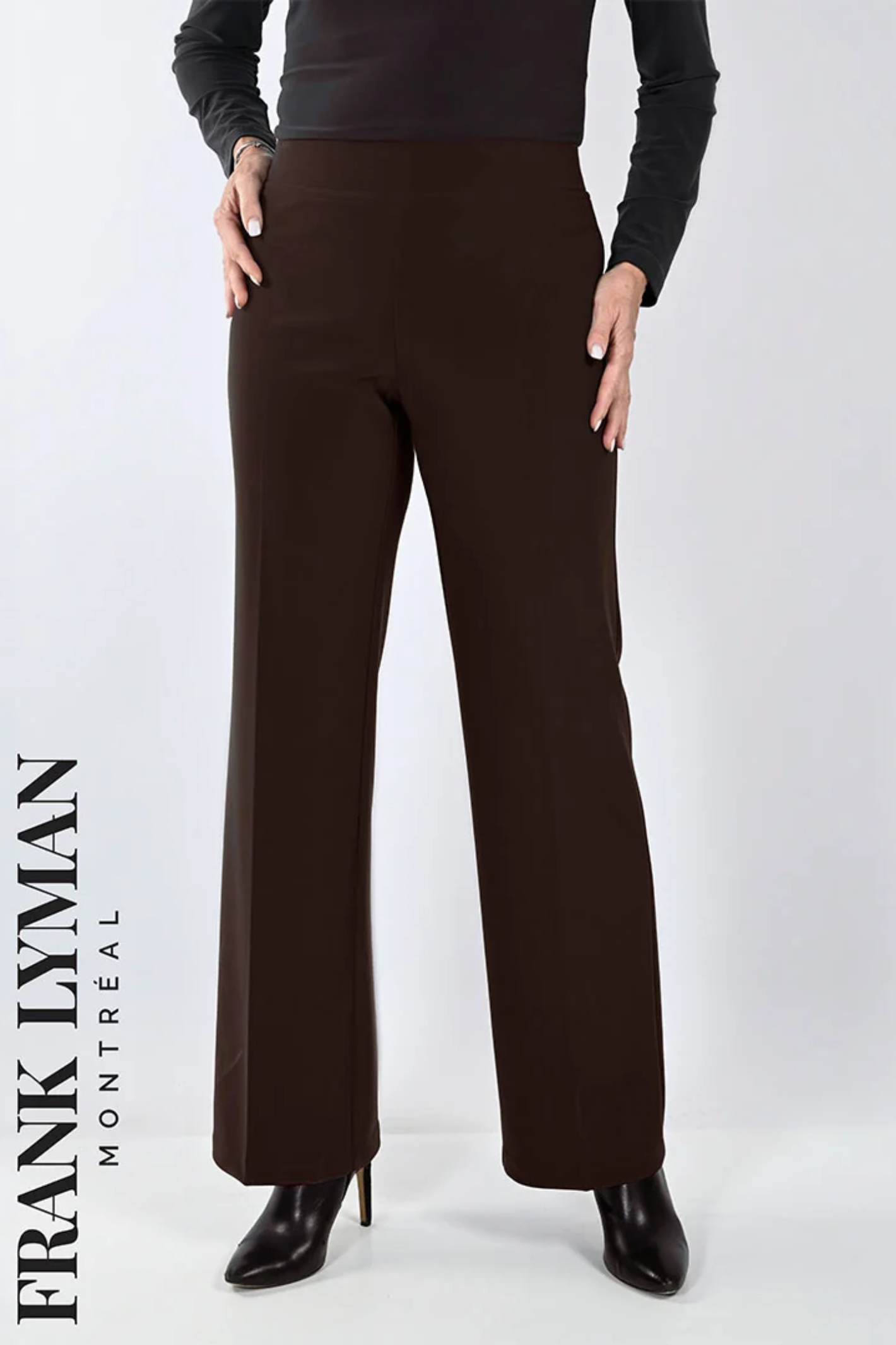 Frank Lyman 233015 Brown Mocha Straight Leg Trousers