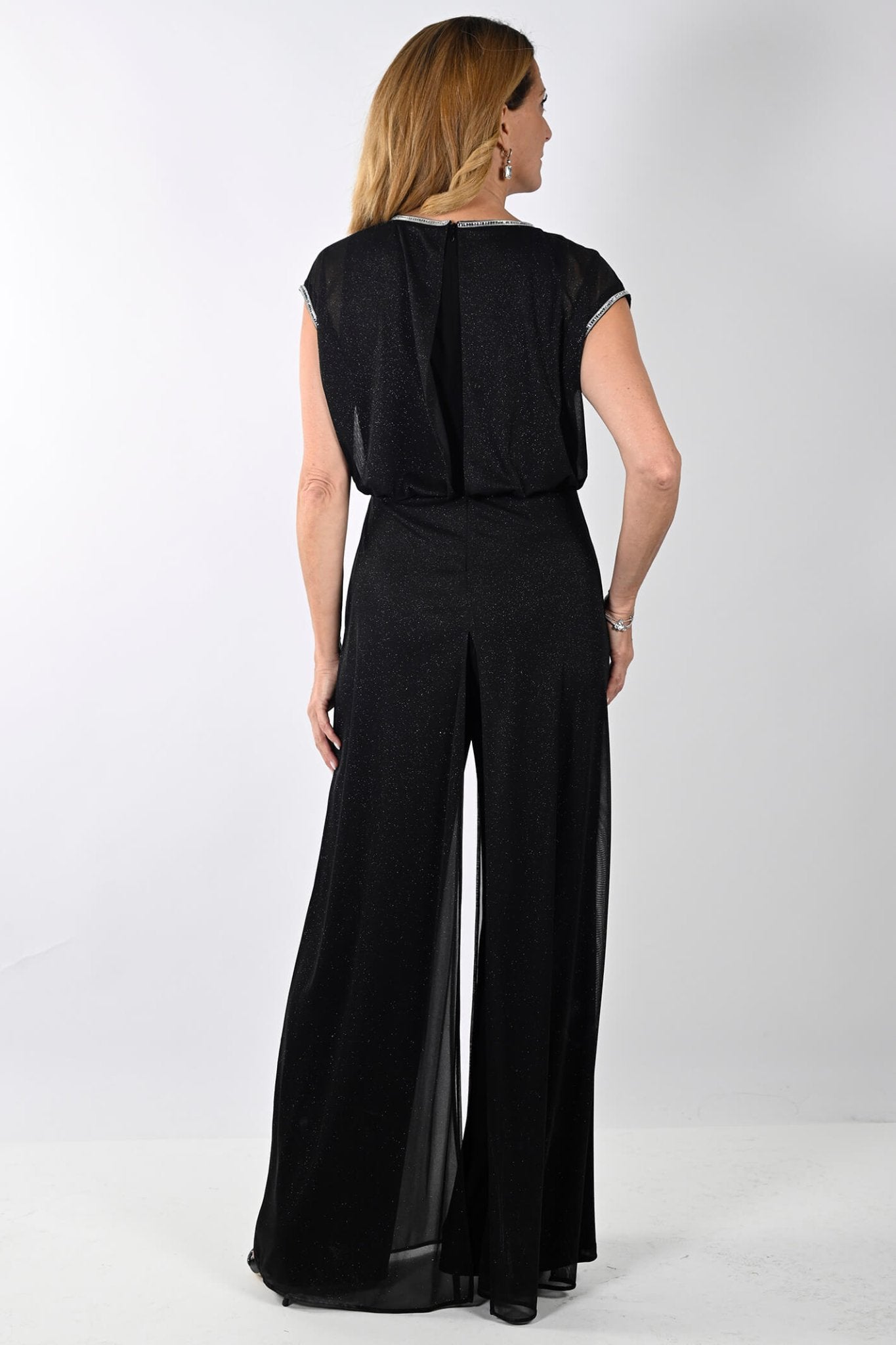 Frank Lyman 239109 Black Shimmer Evening Jumpsuit - Dotique