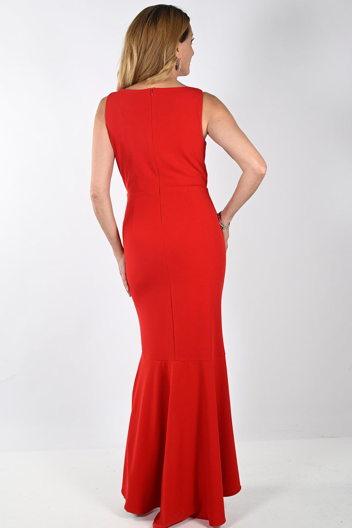 Frank Lyman 239146 Ruby Red Hi-Lo Evening Occasion Dress - Dotique