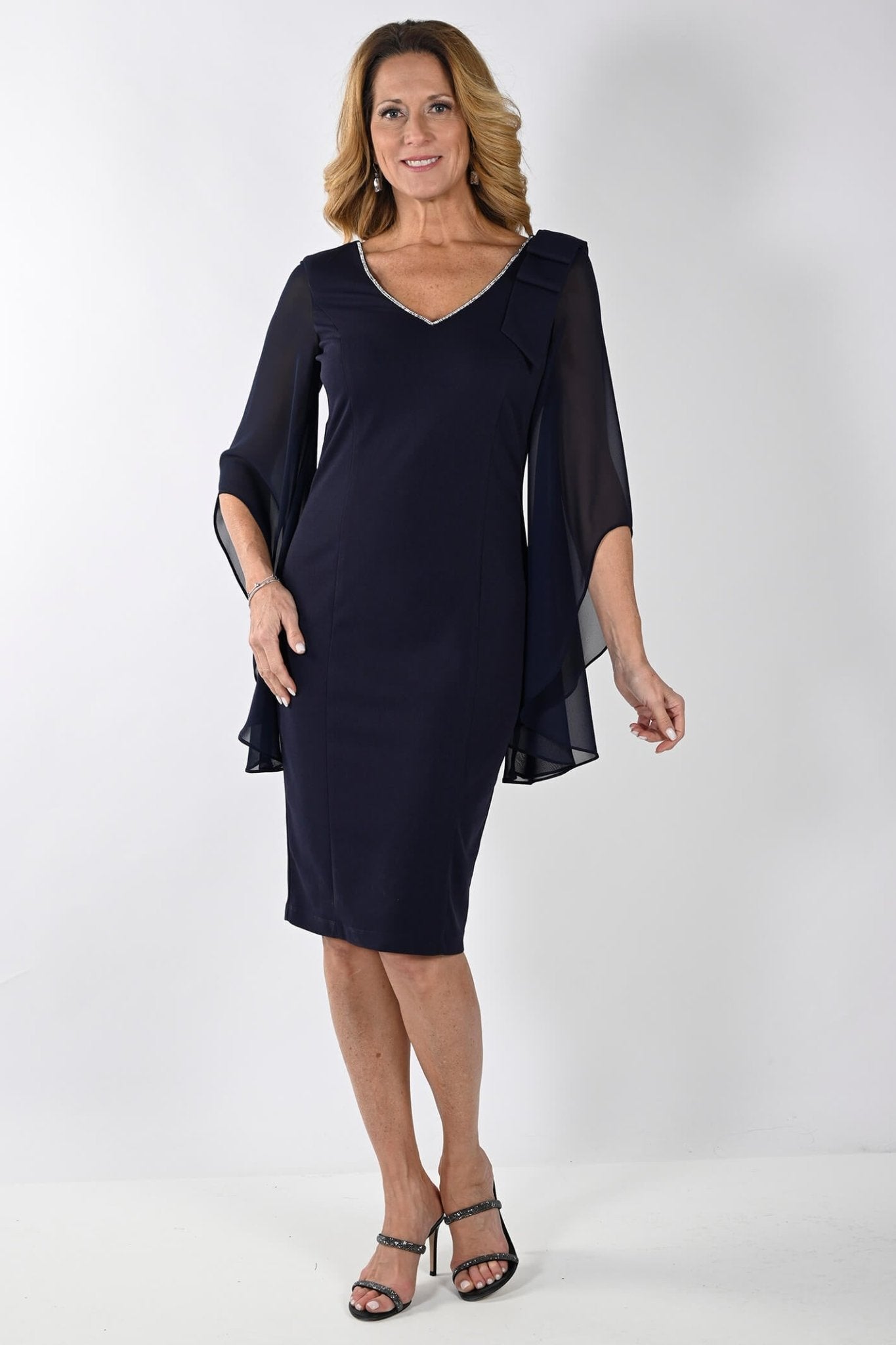 Frank Lyman 239147 Midnight Navy Cocktail Party Dress - Dotique