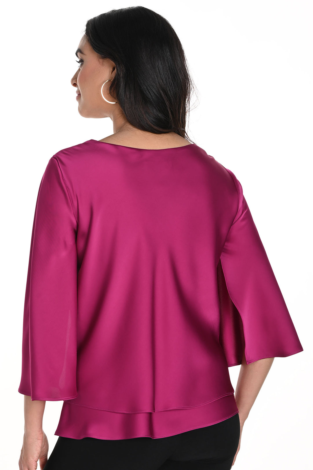 Frank Lyman 241162 Magenta Pink Satin Top - Dotique