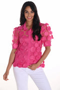Frank Lyman 251536 Fuchsia Pink Two Piece Disc Top - Dotique