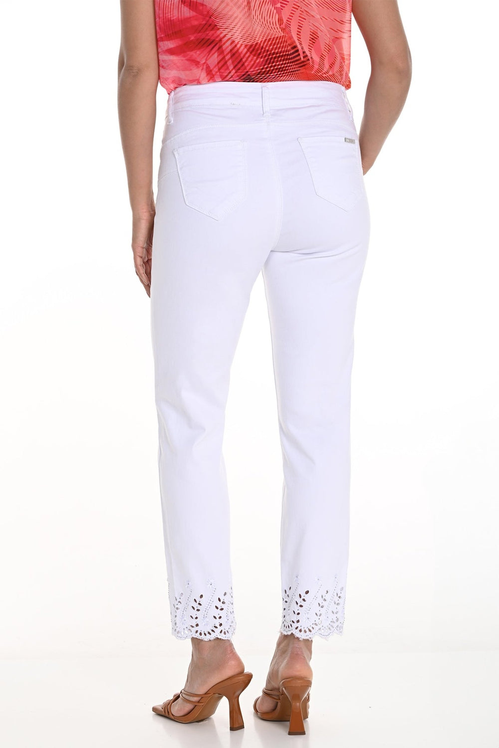 Frank Lyman 256715U White Crystal Detail Jeans - Dotique