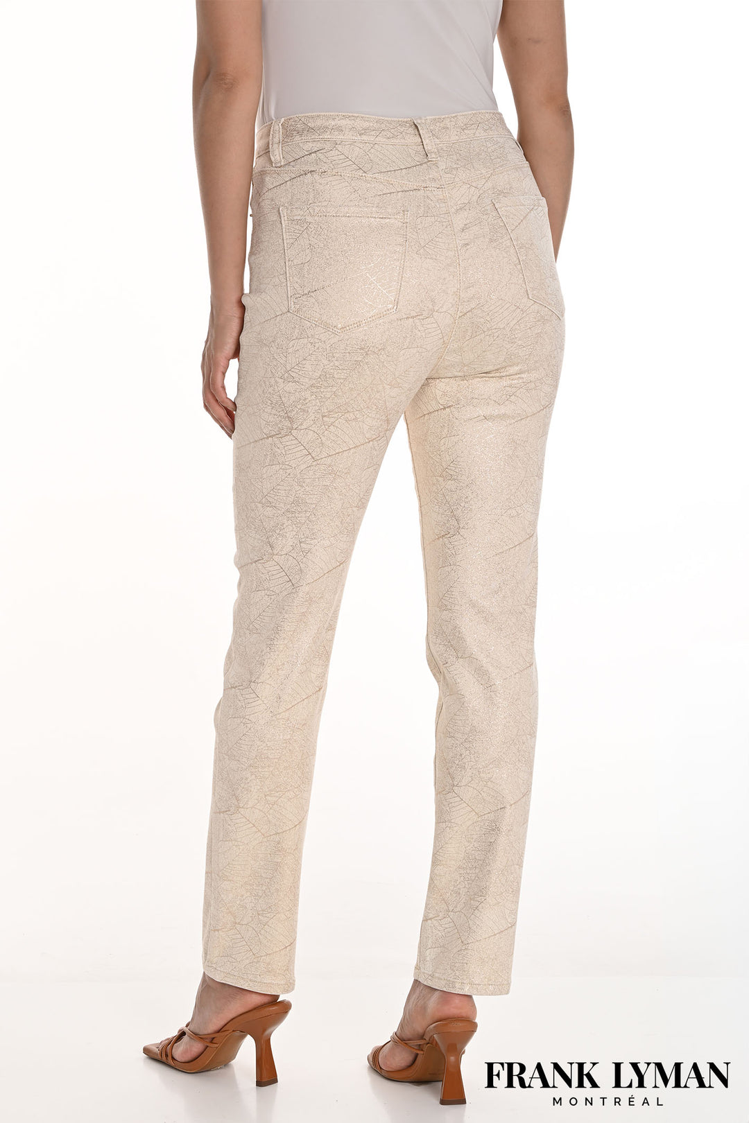 Frank Lyman 256784U Beige Print Trousers - Dotique