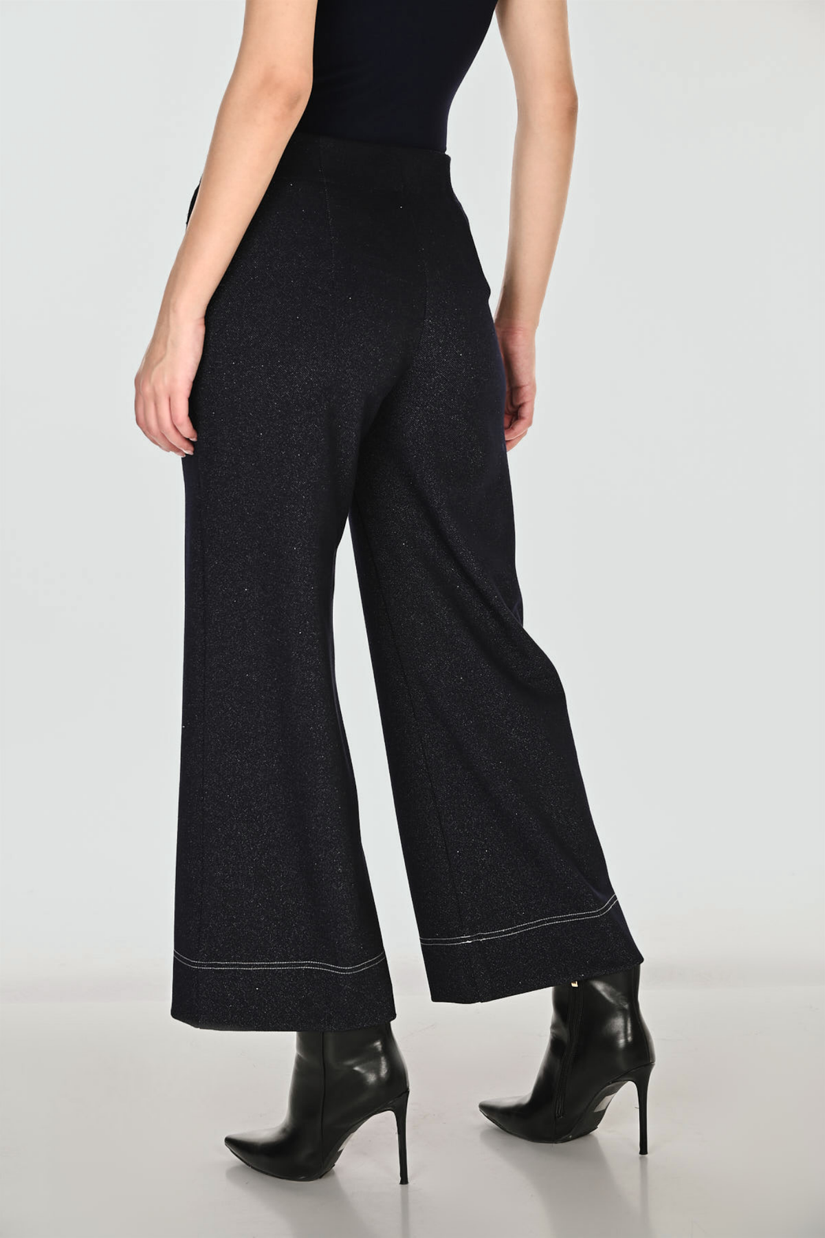 Frank Lyman 263290 Full-Length Wide-Leg Navy Trousers with Metallic Shop Frank Lyman at Dotique