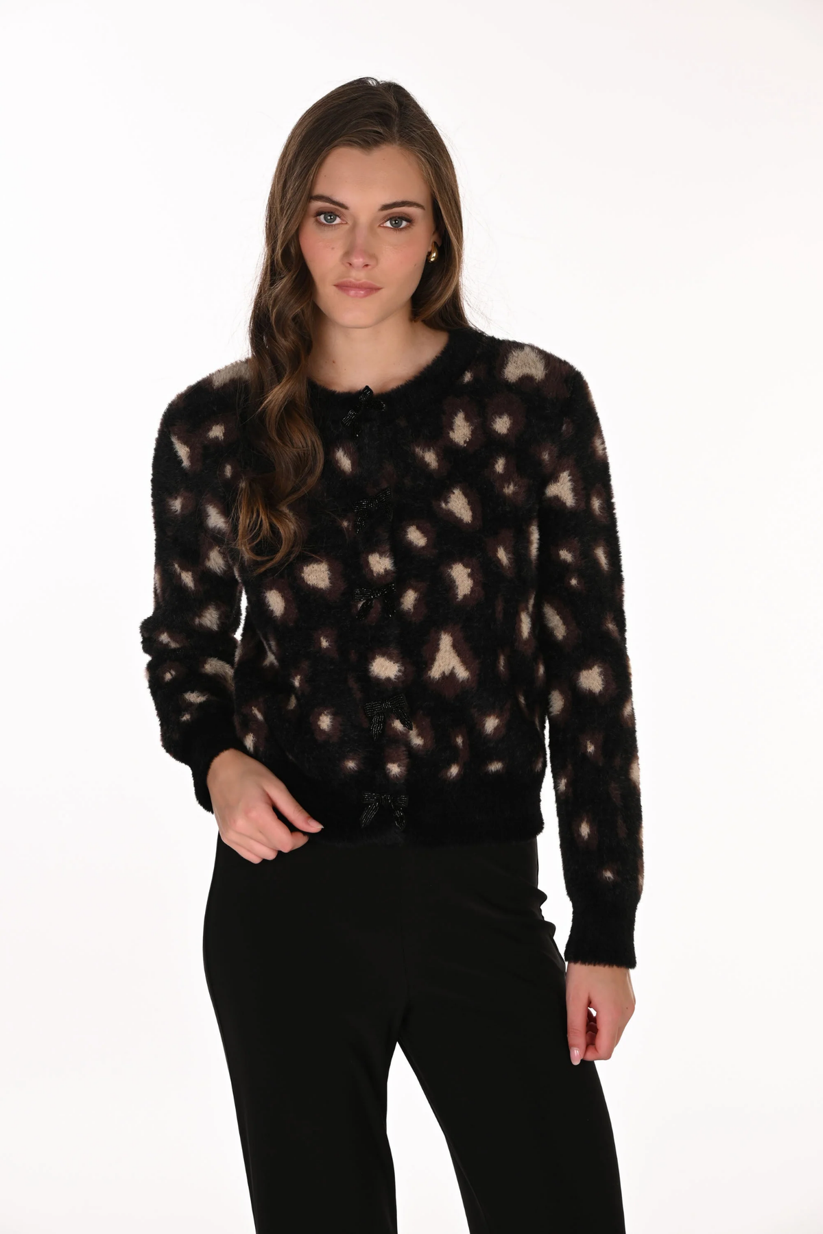 Frank Lyman 263756 Black/ Brown Cardigan