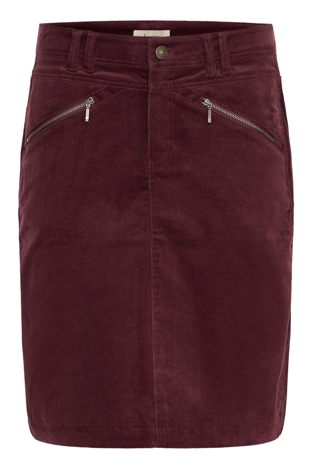 Fransa 20611191 FRtean Needle Cord Above the Knee Skirt Fudge