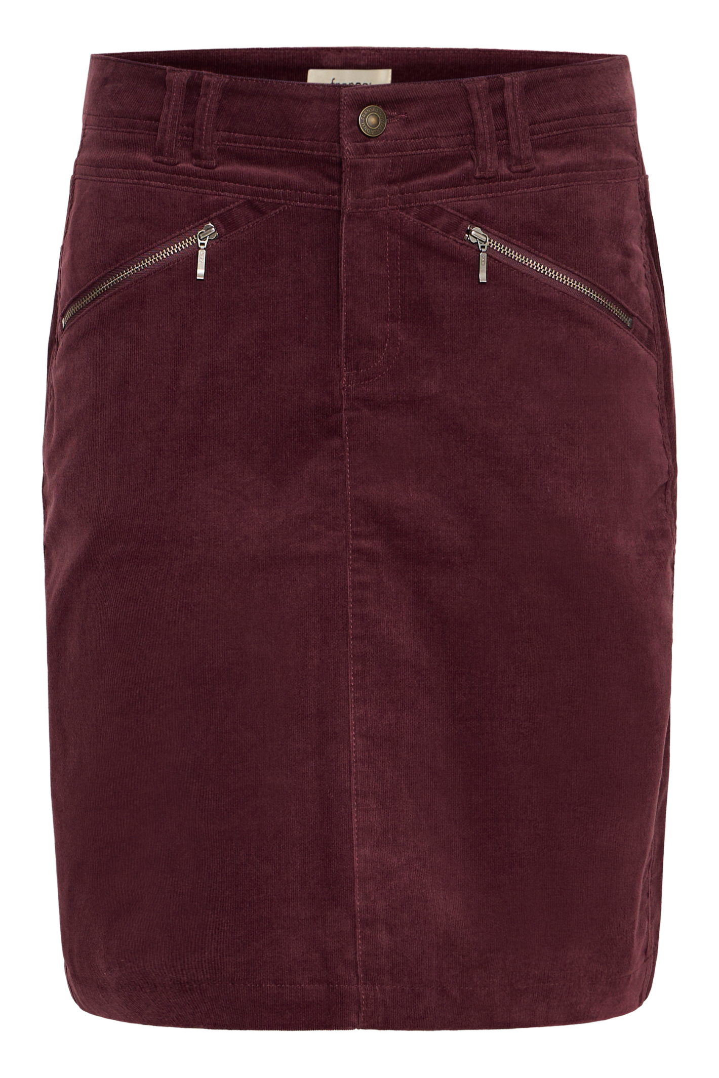 Fransa 20611191 FRtean Needle Cord Above the Knee Skirt Fudge