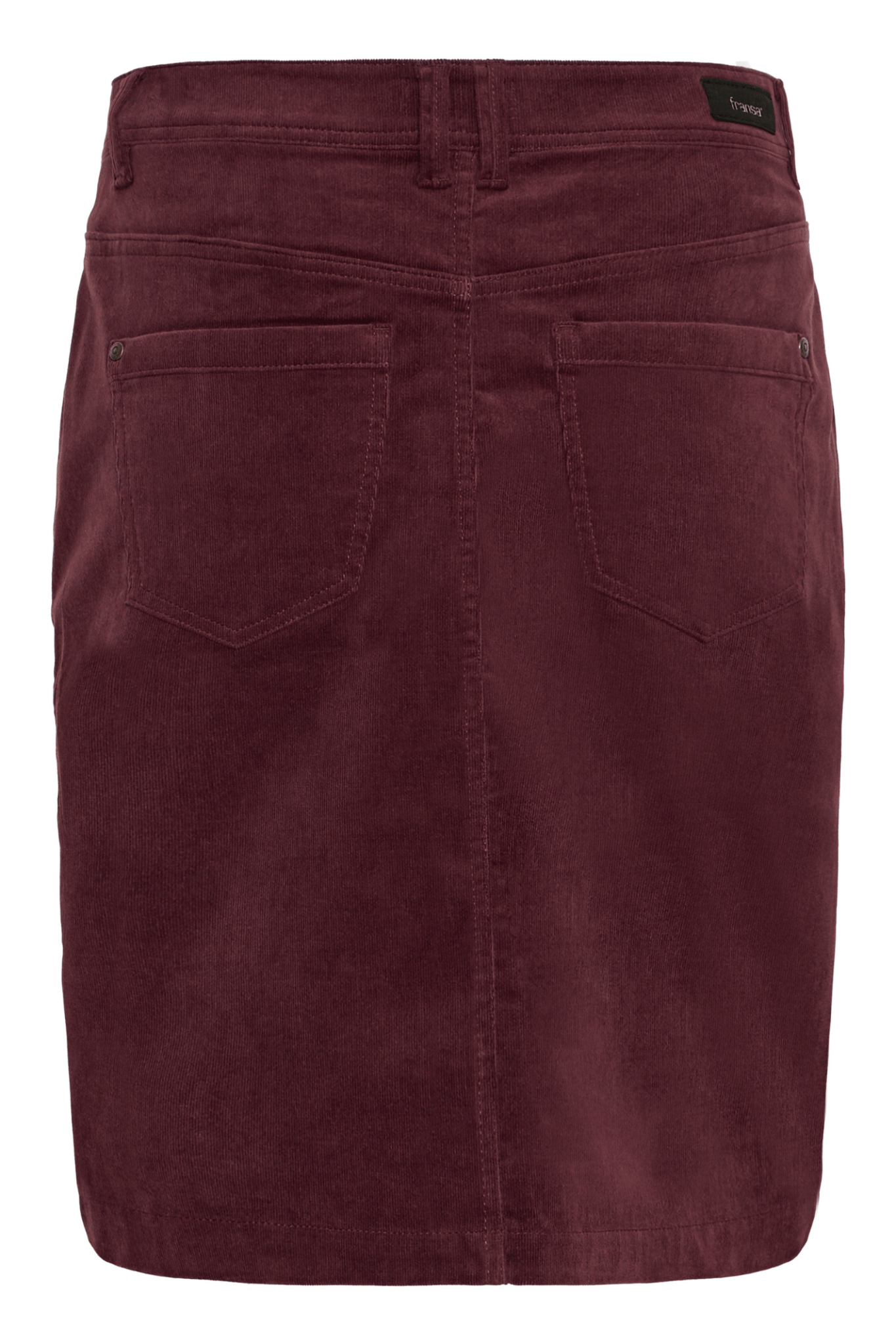 Fransa 20611191 FRtean Needle Cord Above the Knee Skirt Fudge - Dotique - Fransa