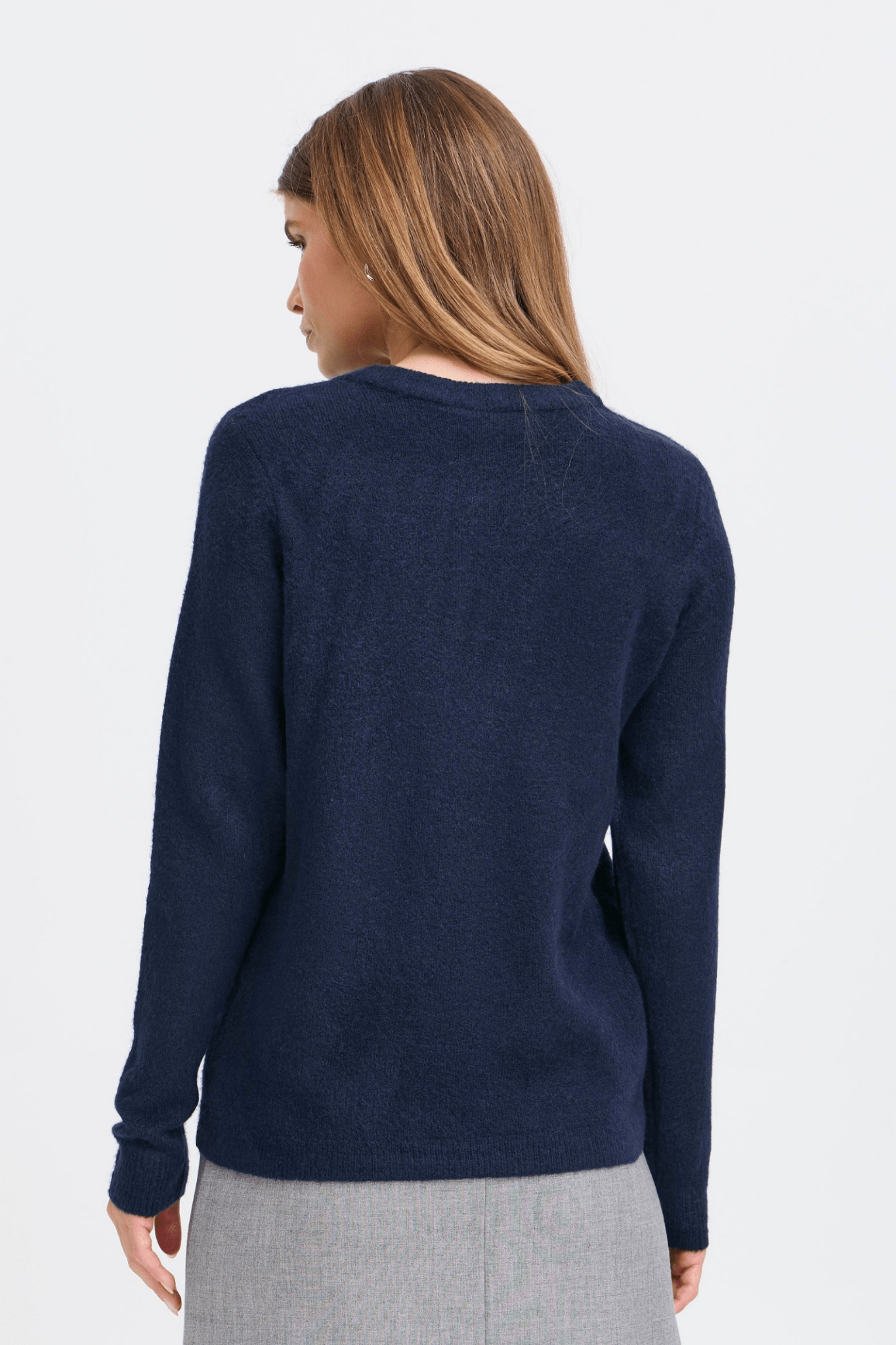 Fransa Frellis night sky melange jumper with crew neck, available at Dotique


