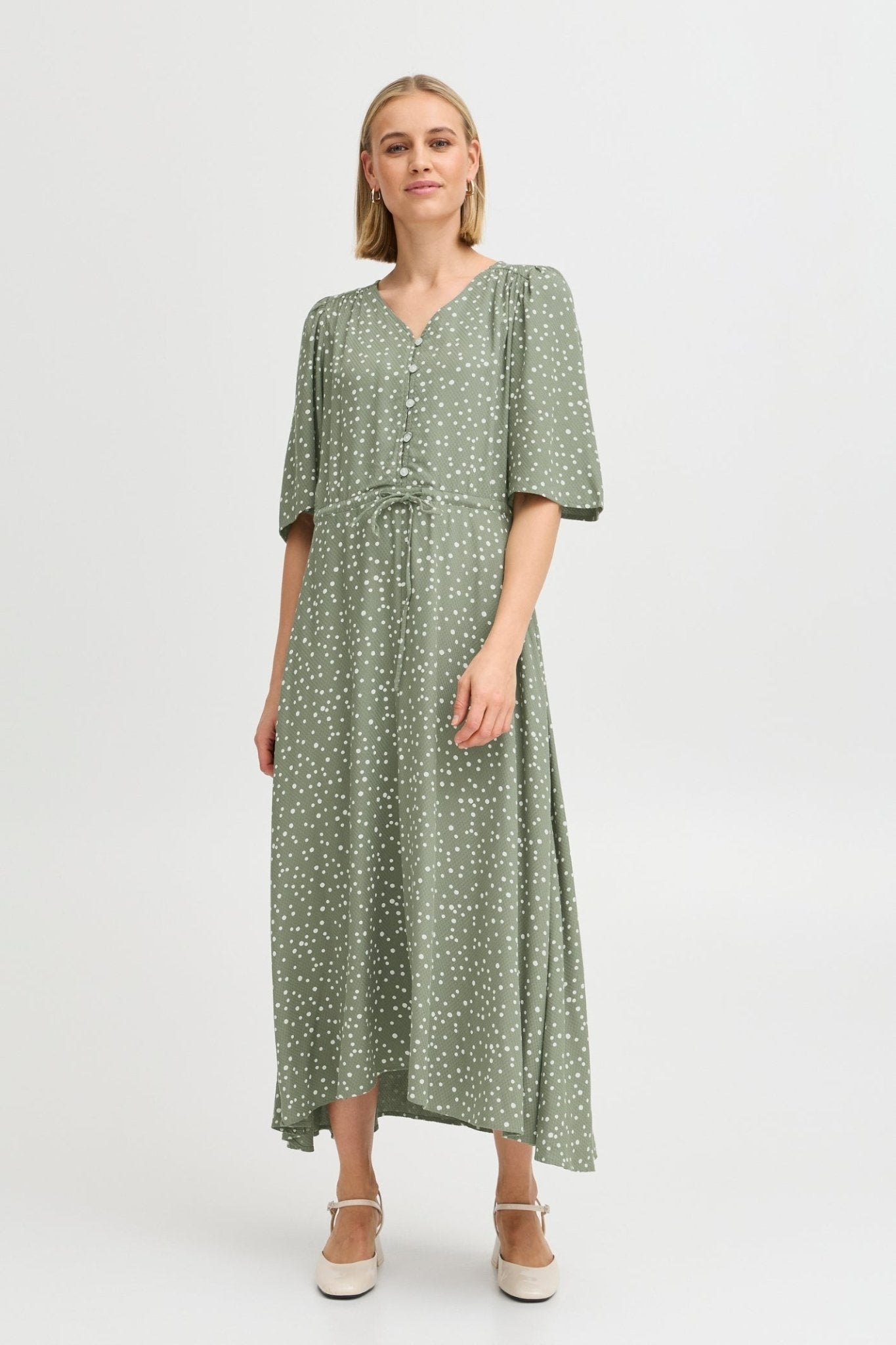 Fransa 20615443 Frmaddie SK 2 Cotton Skirt in Agave Green-Dotique-